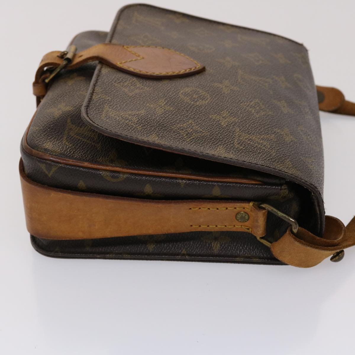 LOUIS VUITTON Monogram Cartouchiere MM Shoulder Bag M51253 LV tb723