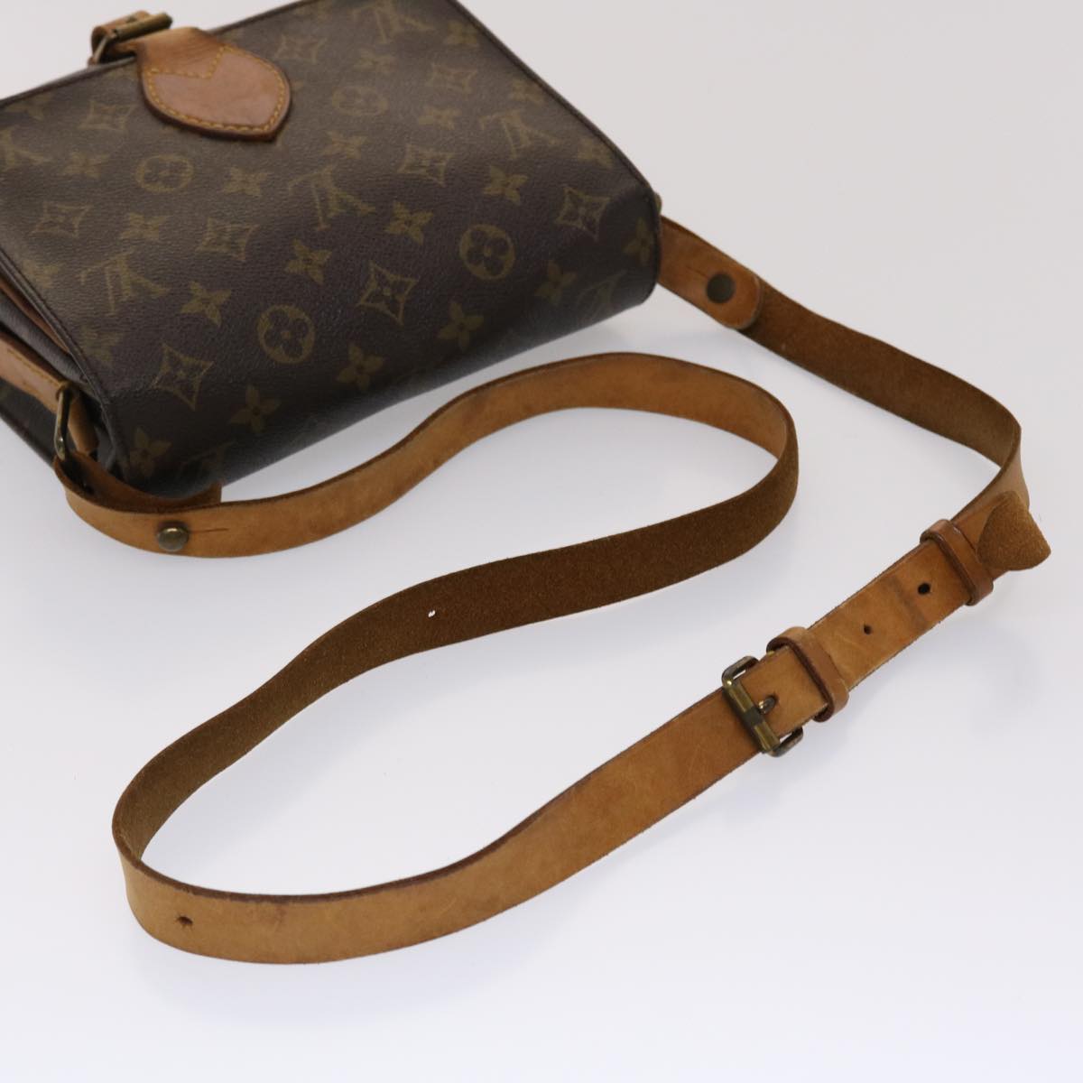 LOUIS VUITTON Monogram Cartouchiere MM Shoulder Bag M51253 LV tb723