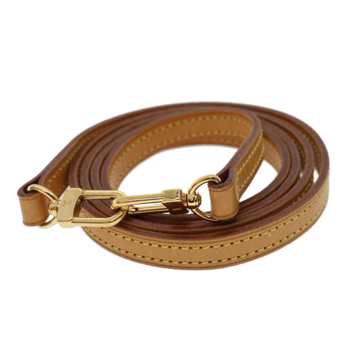 LOUIS VUITTON Shoulder Strap Leather 44.5"" Beige LV tb729