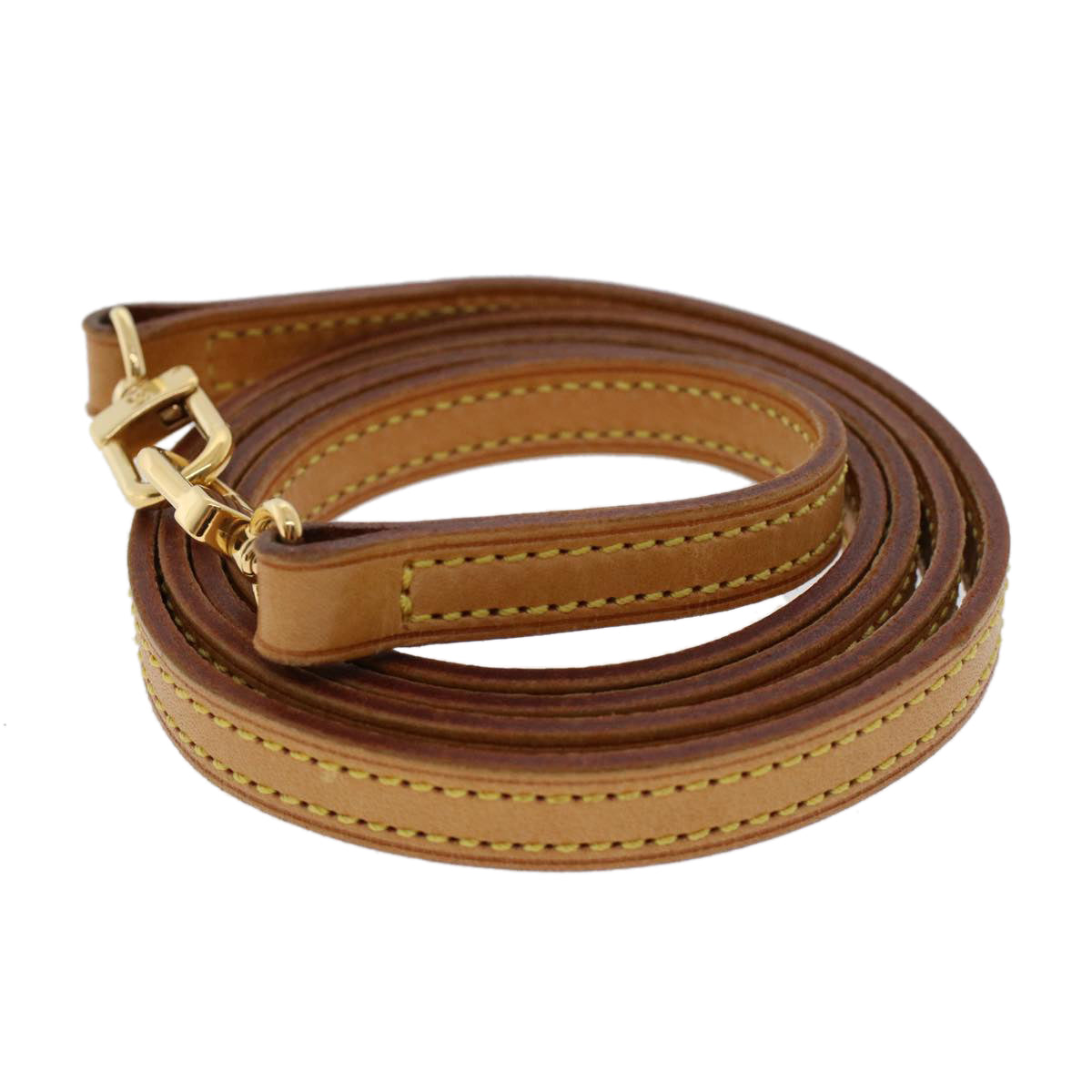 LOUIS VUITTON Shoulder Strap Leather 44.5"" Beige LV tb729