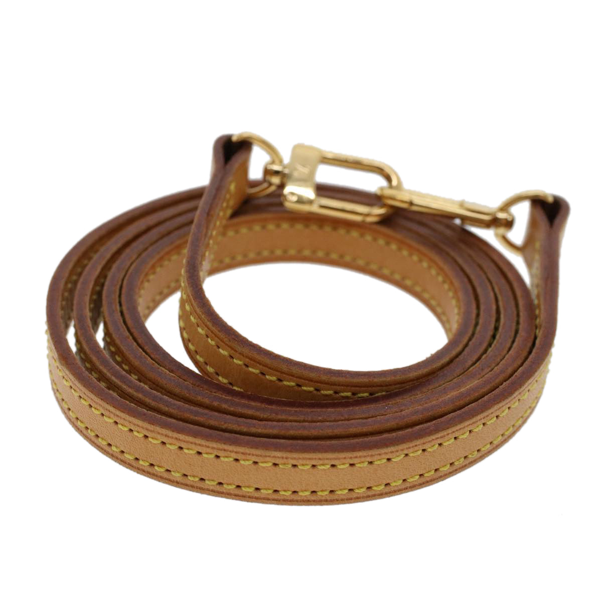 LOUIS VUITTON Shoulder Strap Leather 44.5"" Beige LV tb729