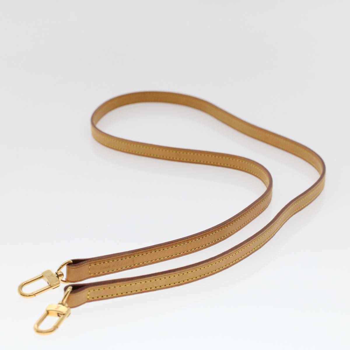 LOUIS VUITTON Shoulder Strap Leather 44.5"" Beige LV tb729