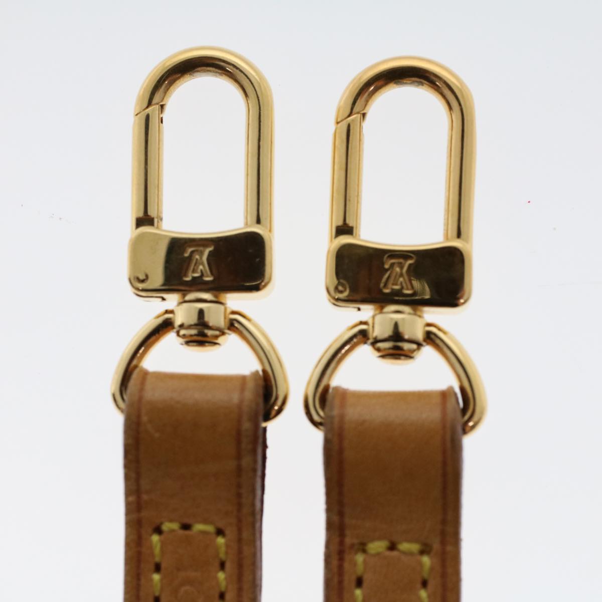LOUIS VUITTON Shoulder Strap Leather 44.5"" Beige LV tb729
