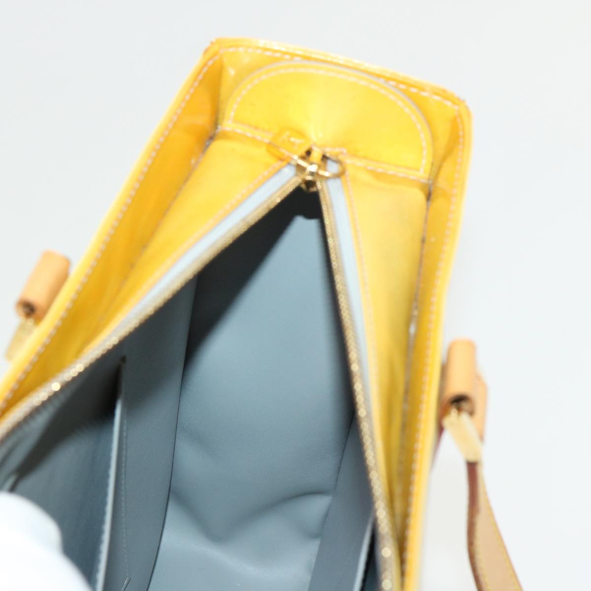 LOUIS VUITTON Monogram Vernis Columbus Tote Bag Gris M91028 LV tb730