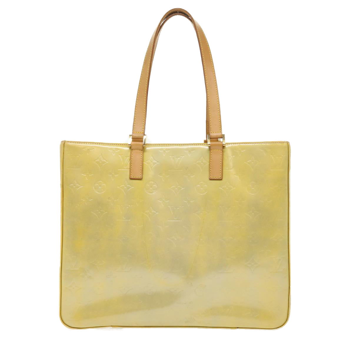 LOUIS VUITTON Monogram Vernis Columbus Tote Bag Gris M91028 LV tb730