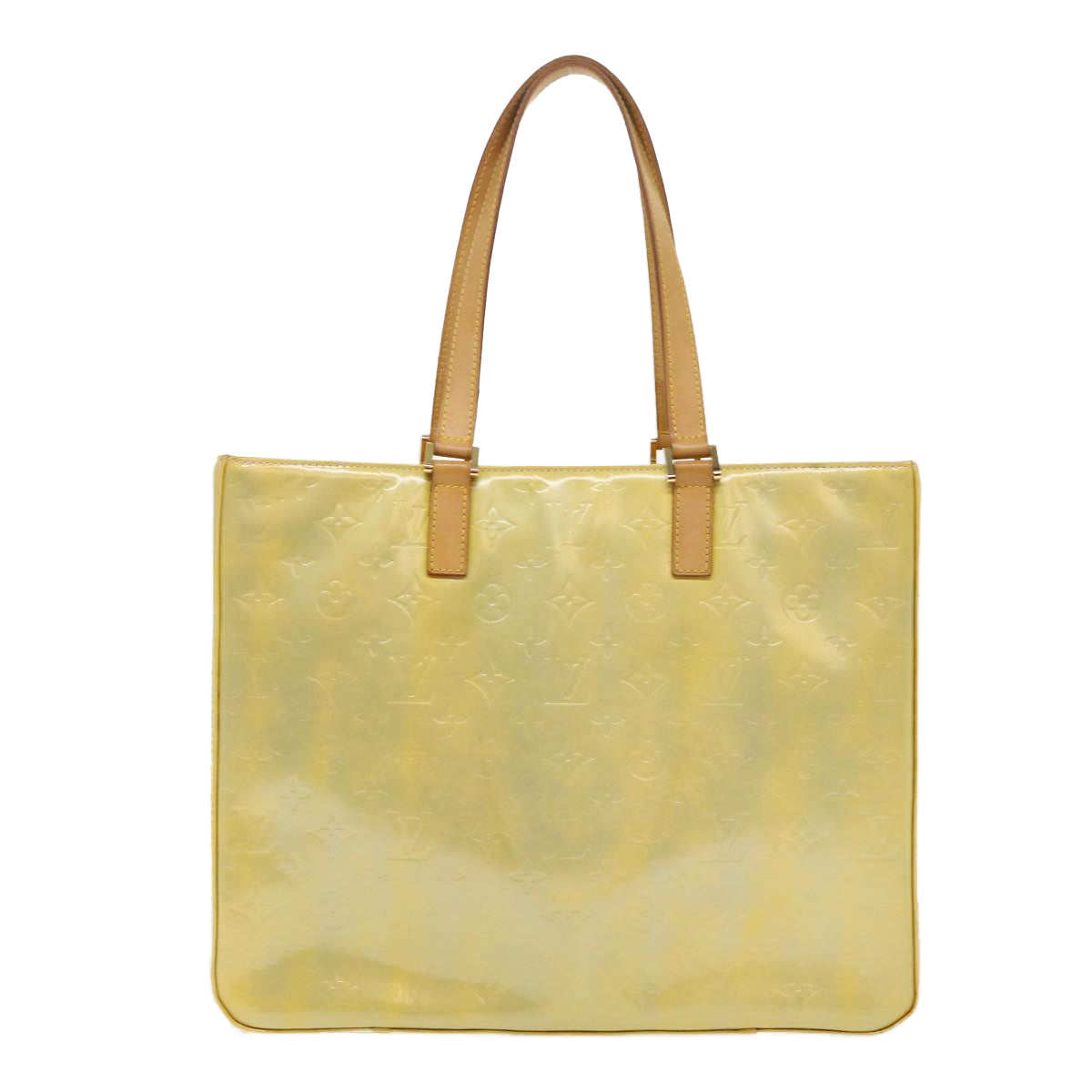 LOUIS VUITTON Monogram Vernis Columbus Tote Bag Gris M91028 LV tb730