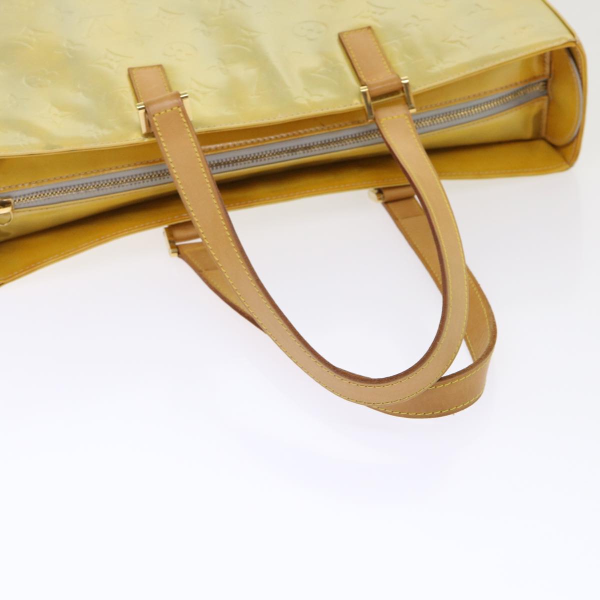 LOUIS VUITTON Monogram Vernis Columbus Tote Bag Gris M91028 LV tb730