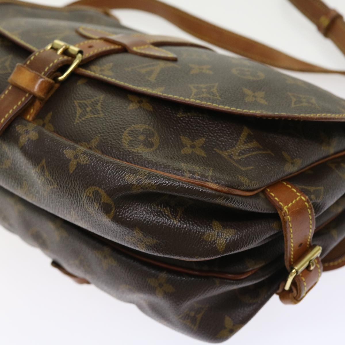 LOUIS VUITTON Monogram Saumur 30 Shoulder Bag M42256 LV tb875