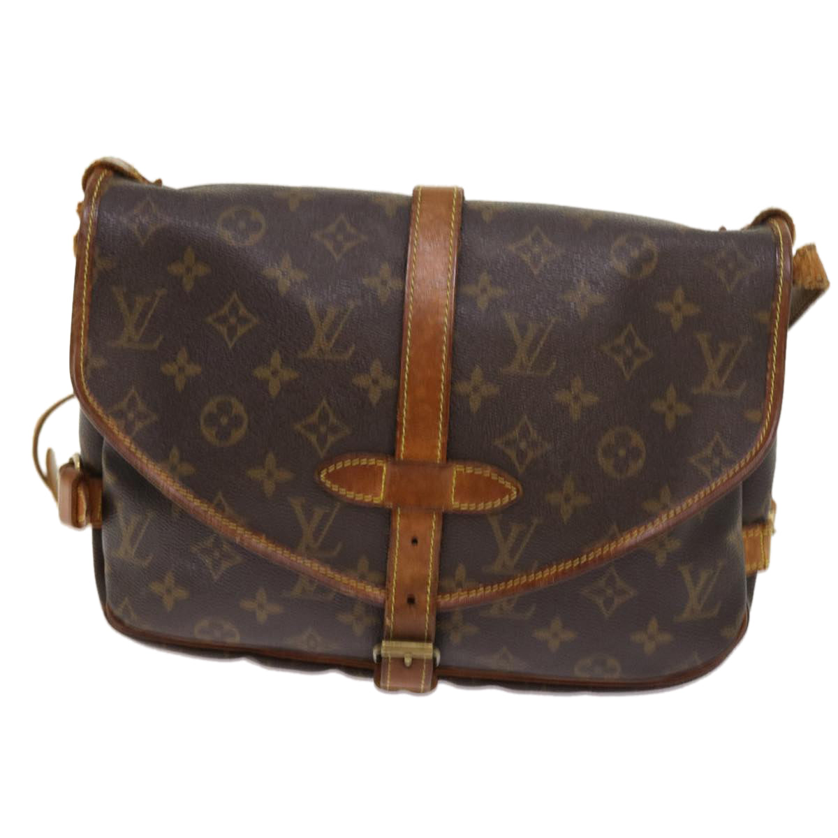 LOUIS VUITTON Monogram Saumur 30 Shoulder Bag M42256 LV tb875
