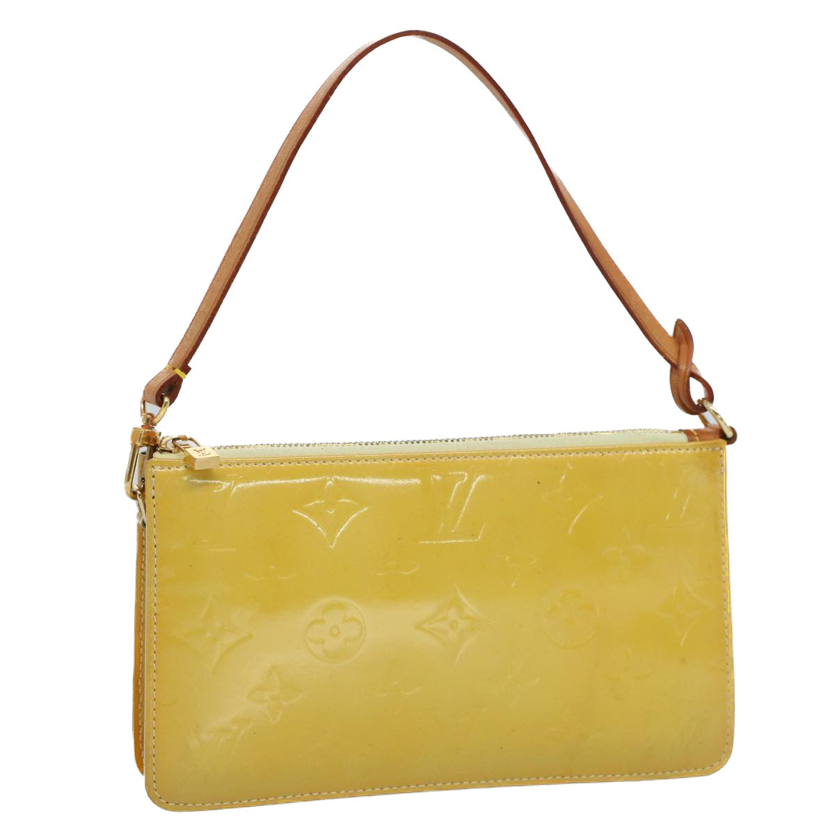 LOUIS VUITTON Vernis Lexington Accessory Pouch Lime Yellow M91058 tb883
