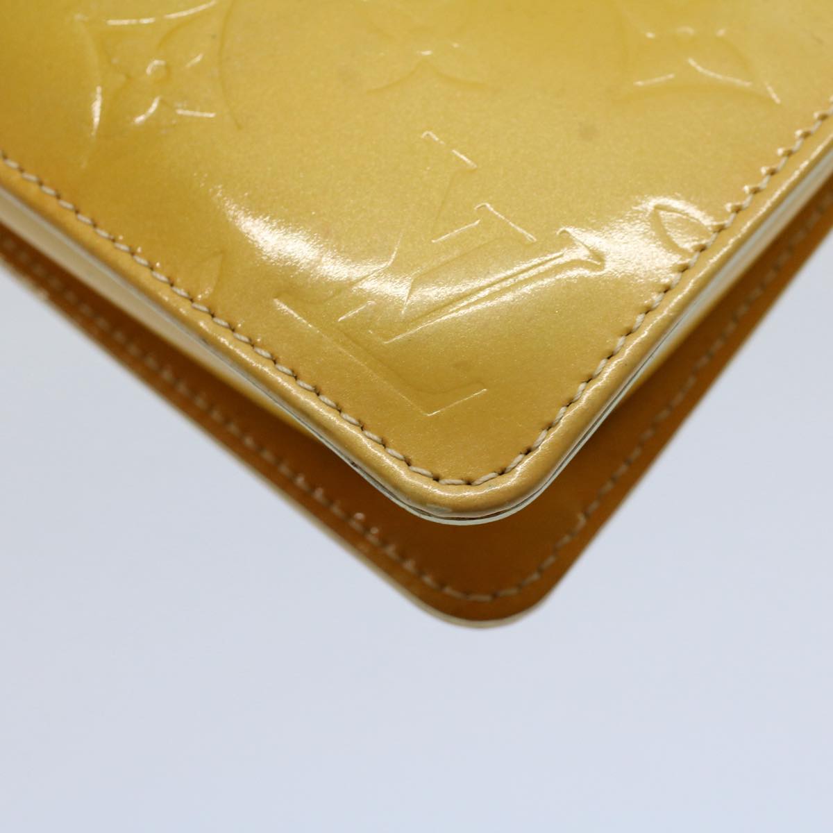LOUIS VUITTON Vernis Lexington Accessory Pouch Lime Yellow M91058 tb883