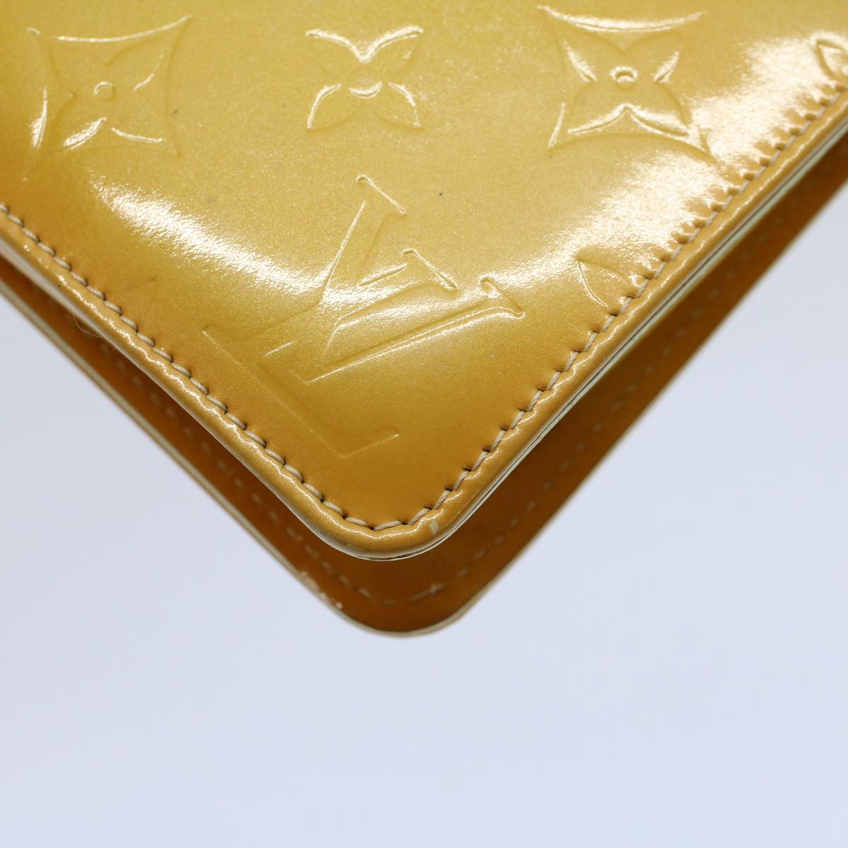 LOUIS VUITTON Vernis Lexington Accessory Pouch Lime Yellow M91058 tb883