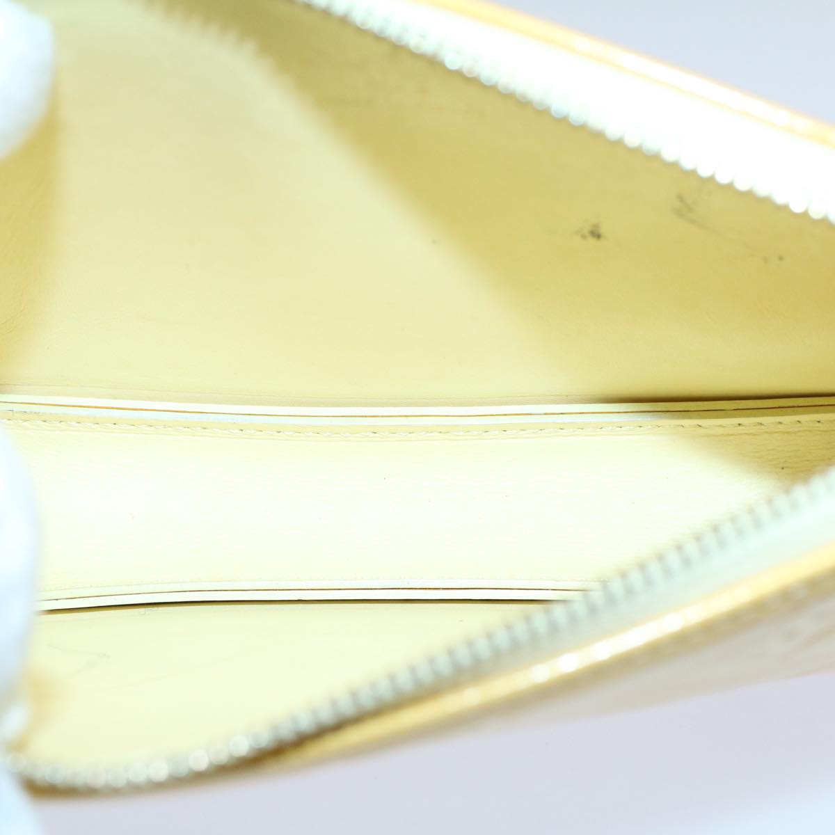 LOUIS VUITTON Vernis Lexington Accessory Pouch Lime Yellow M91058 tb883
