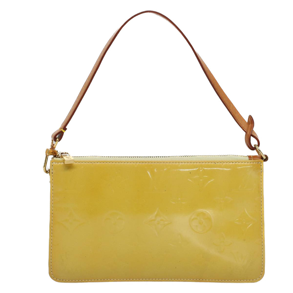 LOUIS VUITTON Vernis Lexington Accessory Pouch Lime Yellow M91058 tb883