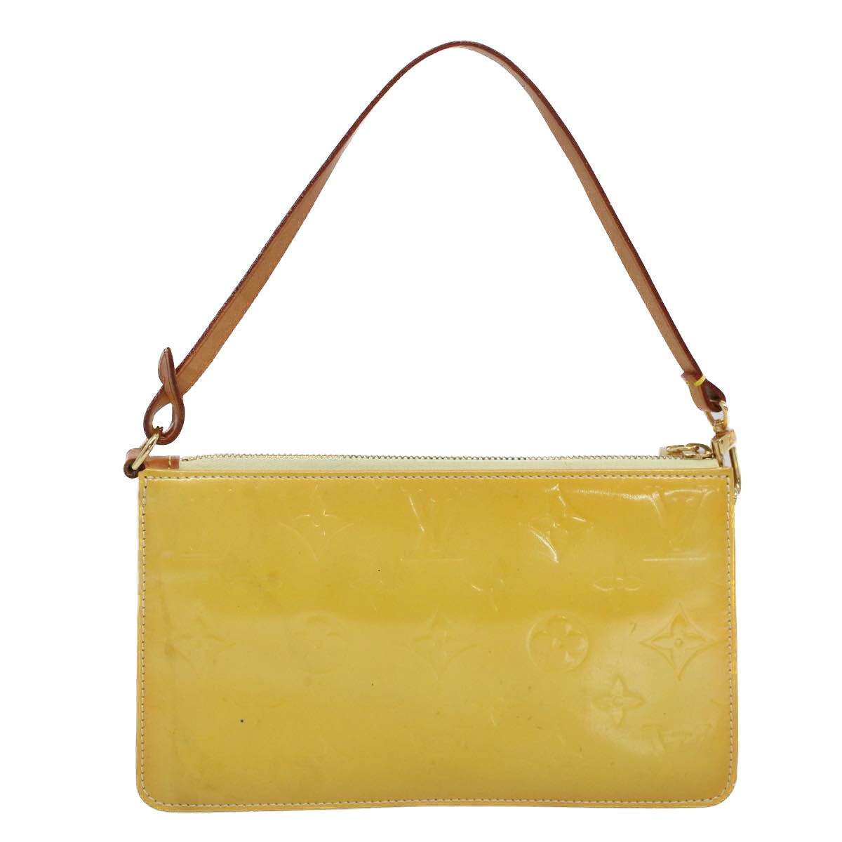 LOUIS VUITTON Vernis Lexington Accessory Pouch Lime Yellow M91058 tb883