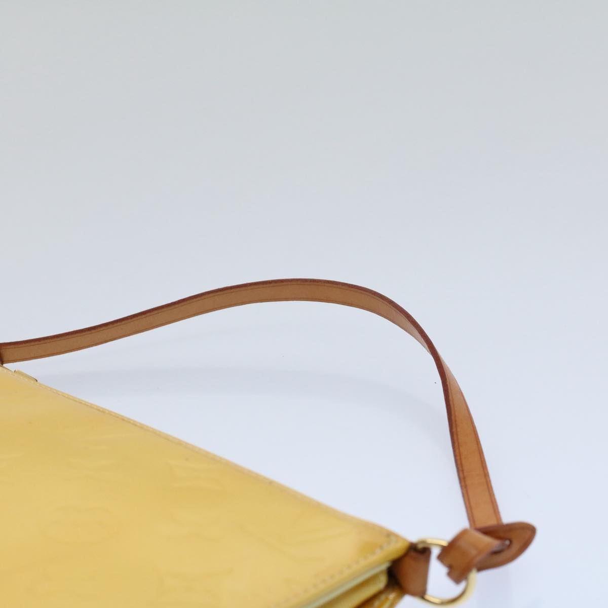 LOUIS VUITTON Vernis Lexington Accessory Pouch Lime Yellow M91058 tb883