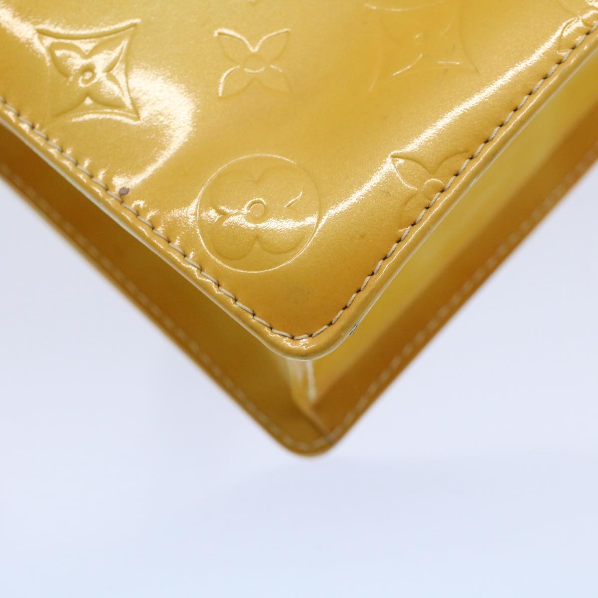 LOUIS VUITTON Monogram Vernis Spring Street Hand Bag Yellow M91068 LV tb889