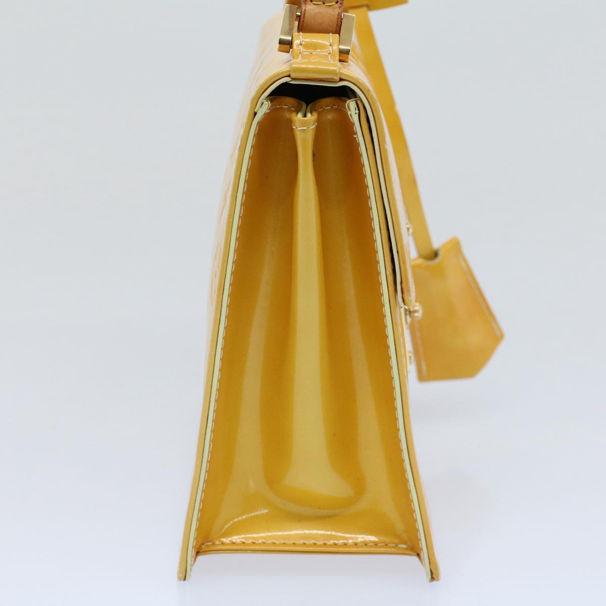 LOUIS VUITTON Monogram Vernis Spring Street Hand Bag Yellow M91068 LV tb889