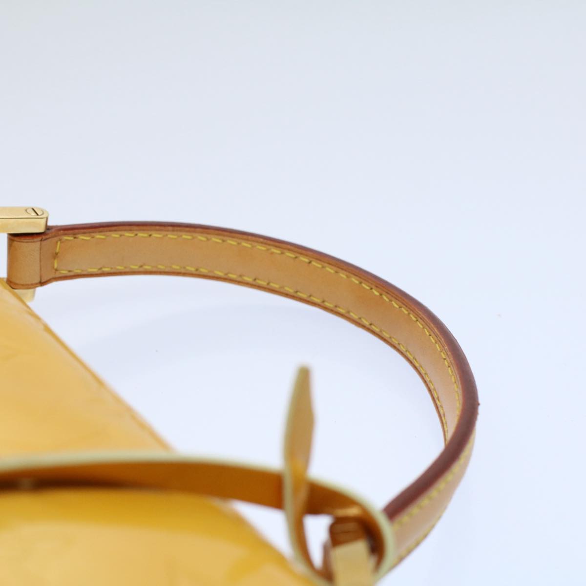 LOUIS VUITTON Monogram Vernis Spring Street Hand Bag Yellow M91068 LV tb889
