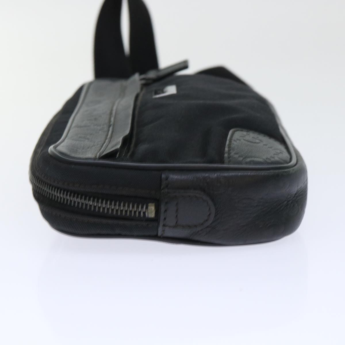 Luxury Gucci Guccissima Waist bag Nylon Leather Black 162417  tb905