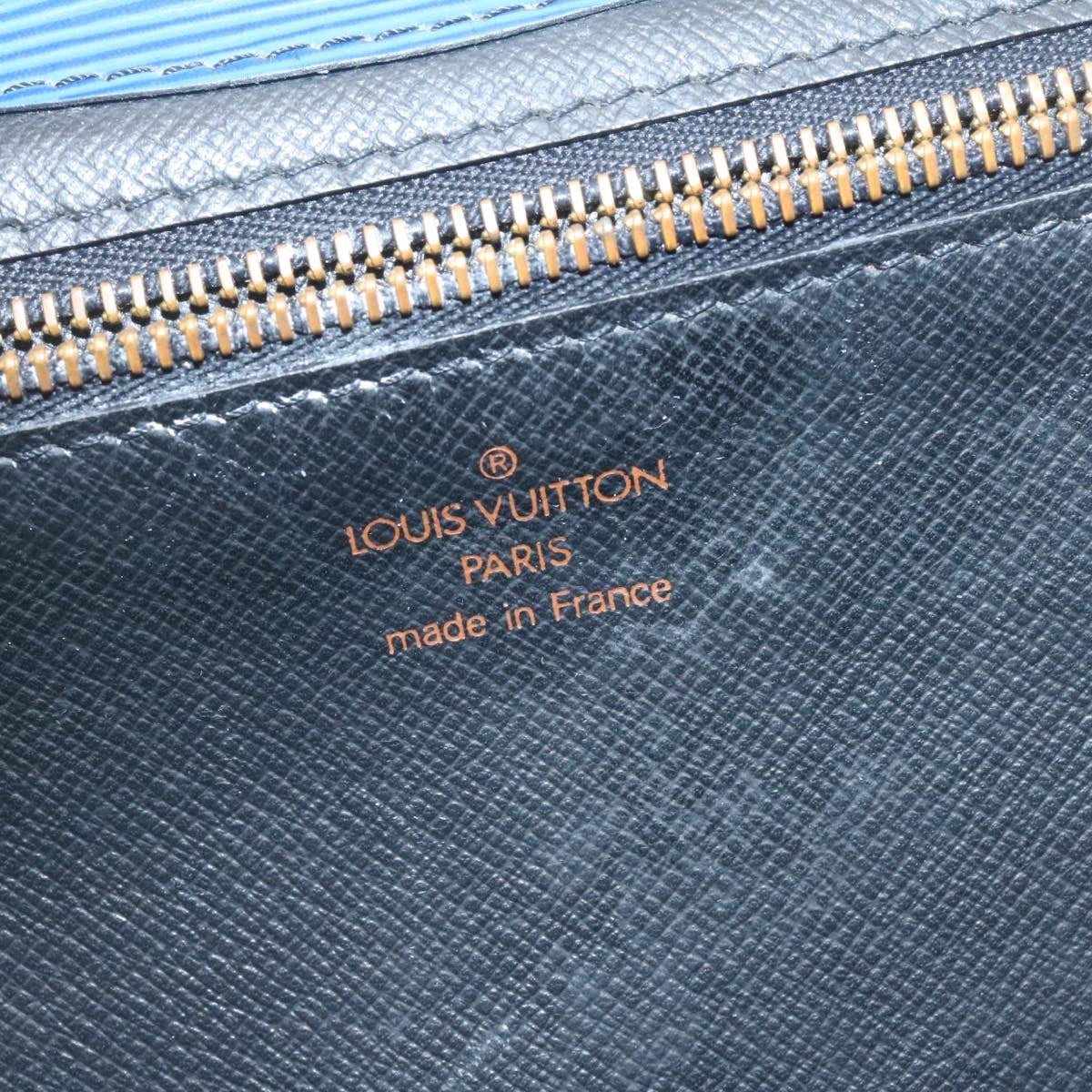 LOUIS VUITTON Epi Montaigne 27 Clutch Bag Blue M52655 LV th1620