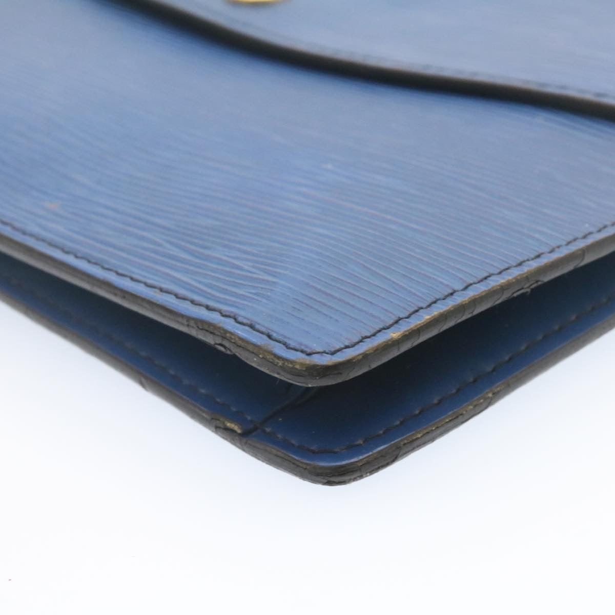LOUIS VUITTON Epi Montaigne 27 Clutch Bag Blue M52655 LV th1620