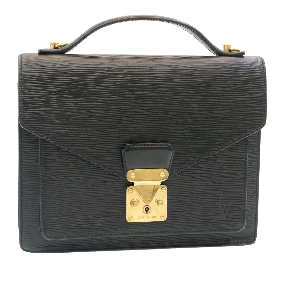 LOUIS VUITTON Epi Monceau Hand Bag Black M52122 LV th2099