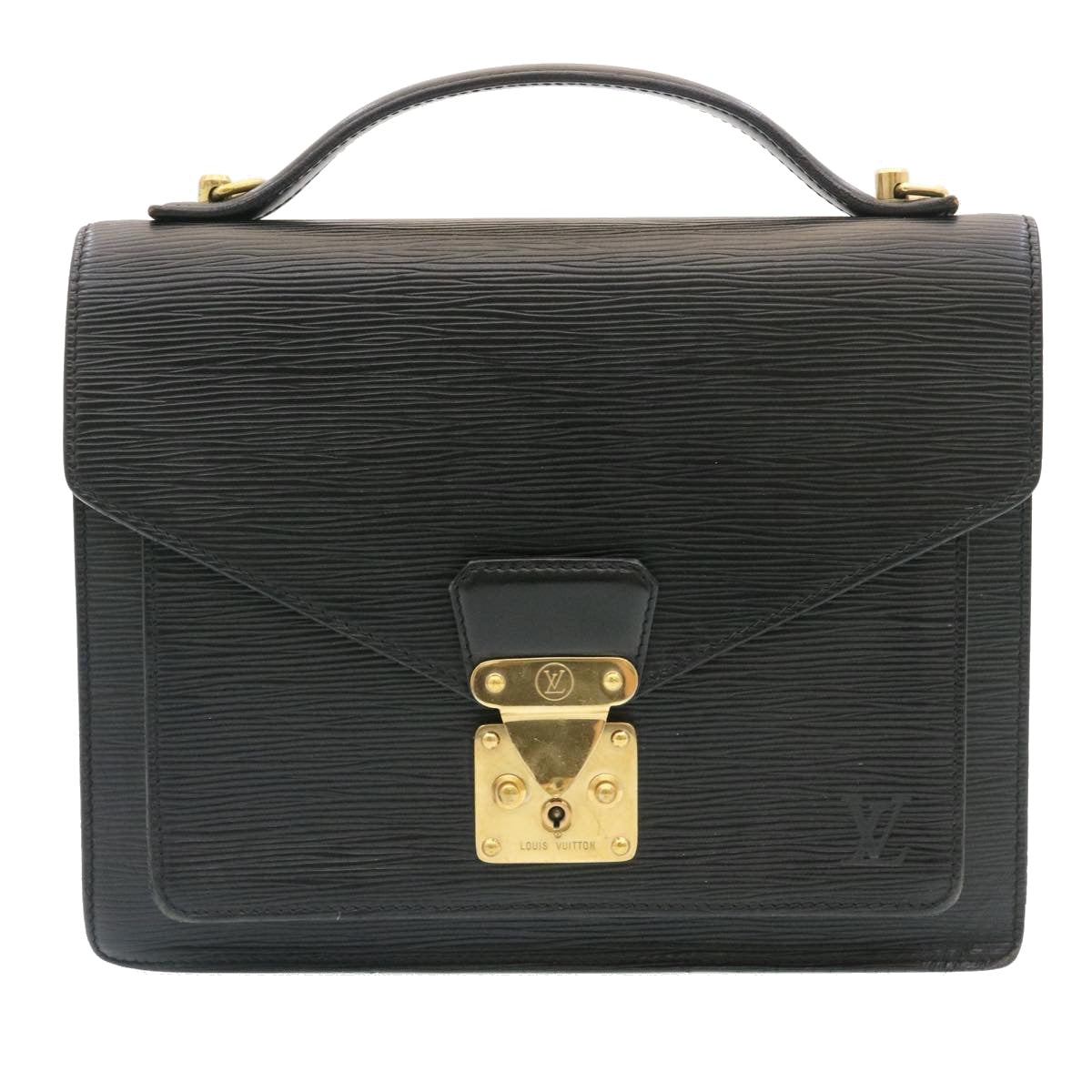 LOUIS VUITTON Epi Monceau Hand Bag Black M52122 LV th2099