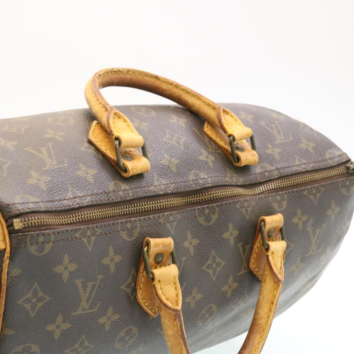 LOUIS VUITTON Monogram Speedy 35 Hand Bag M41524 LV th2156