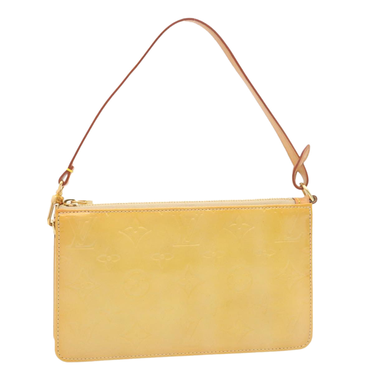 LOUIS VUITTON Monogram Vernis Lexington Pouch Beige Ｍ91010 LV th2401