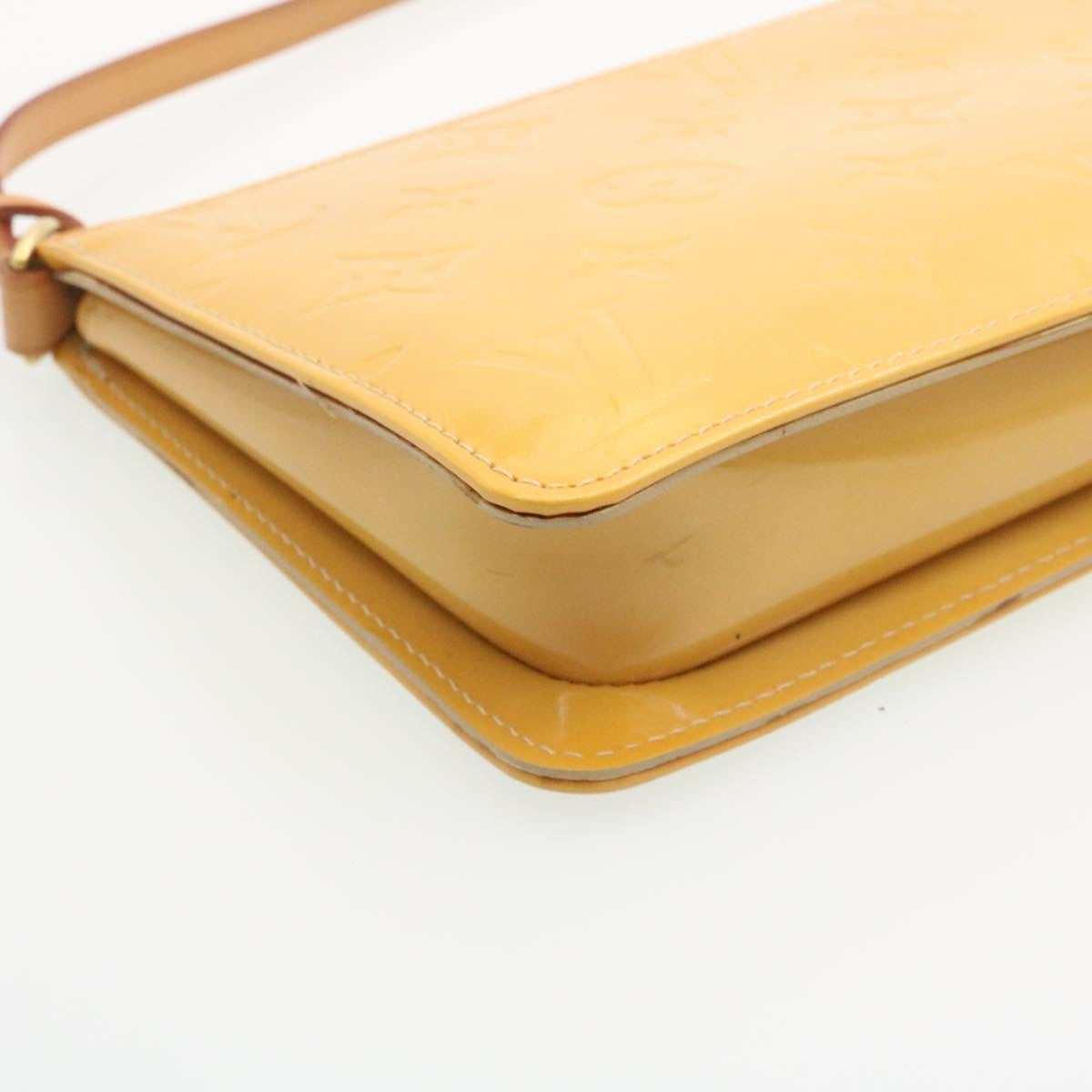 LOUIS VUITTON Monogram Vernis Lexington Pouch Beige Ｍ91010 LV th2401