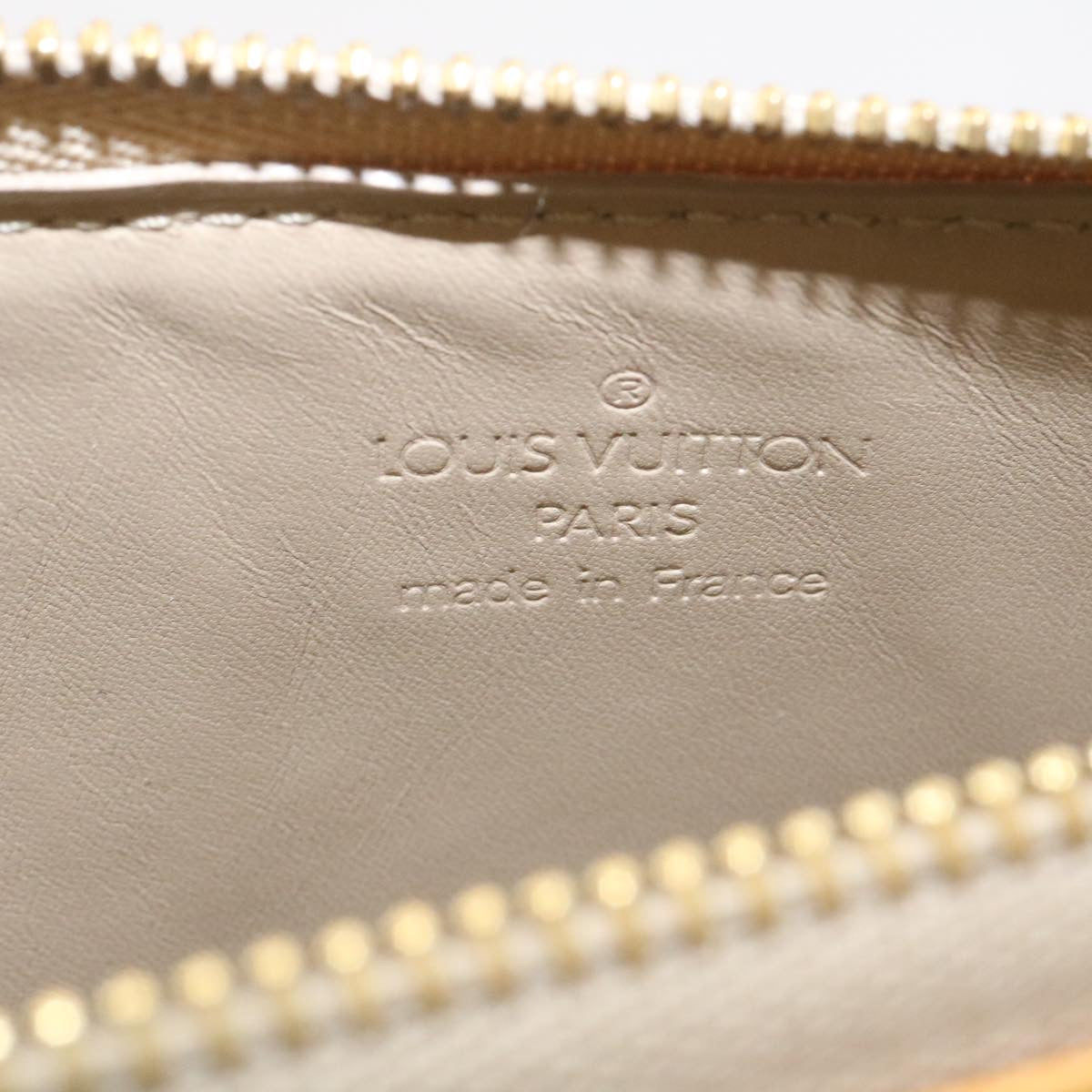 LOUIS VUITTON Monogram Vernis Lexington Pouch Beige Ｍ91010 LV th2401