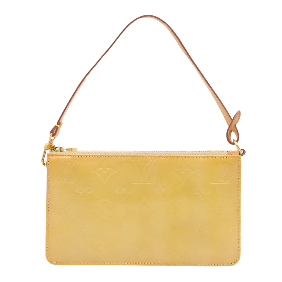 LOUIS VUITTON Monogram Vernis Lexington Pouch Beige Ｍ91010 LV th2401