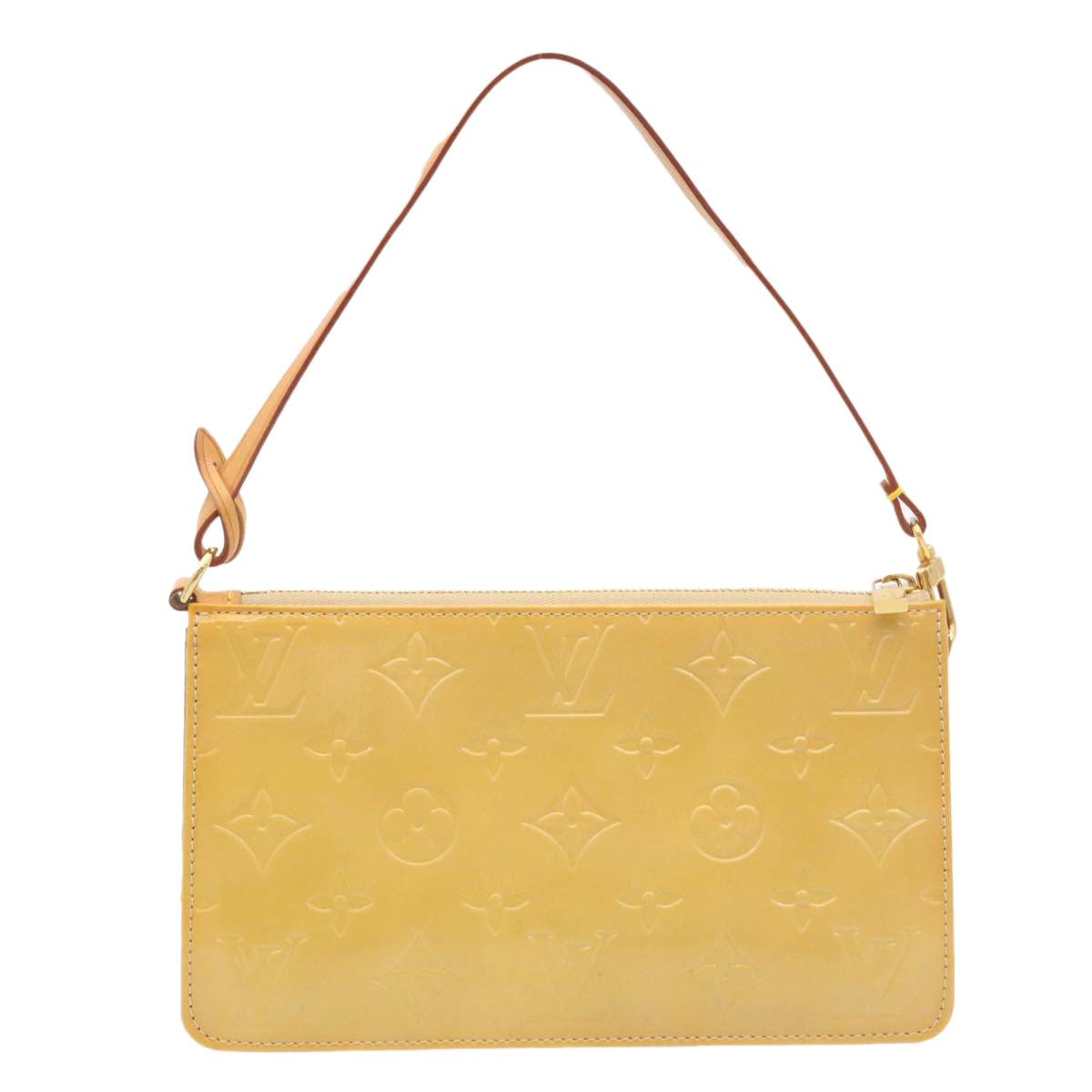LOUIS VUITTON Monogram Vernis Lexington Pouch Beige Ｍ91010 LV th2401