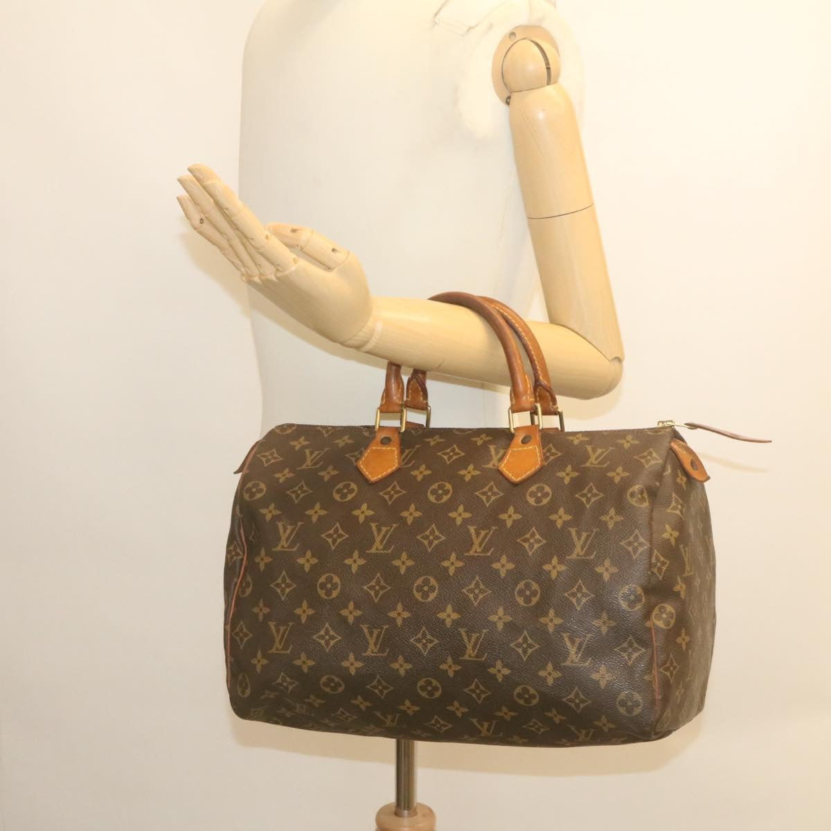 LOUIS VUITTON Monogram Speedy 35 Hand Bag M41524 LV th2445
