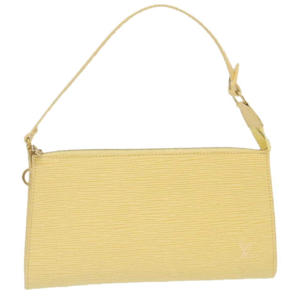 LOUIS VUITTON Epi Pochette Accessoires Pouch Vanilla M5264A LV th2513