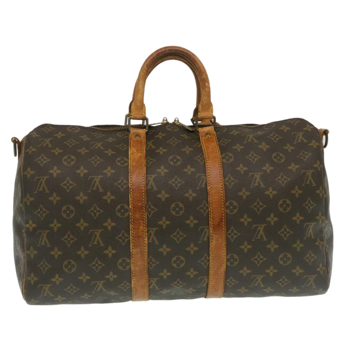 LOUIS VUITTON Monogram Keepall Bandouliere 45 Boston Bag M41418 LV th2519