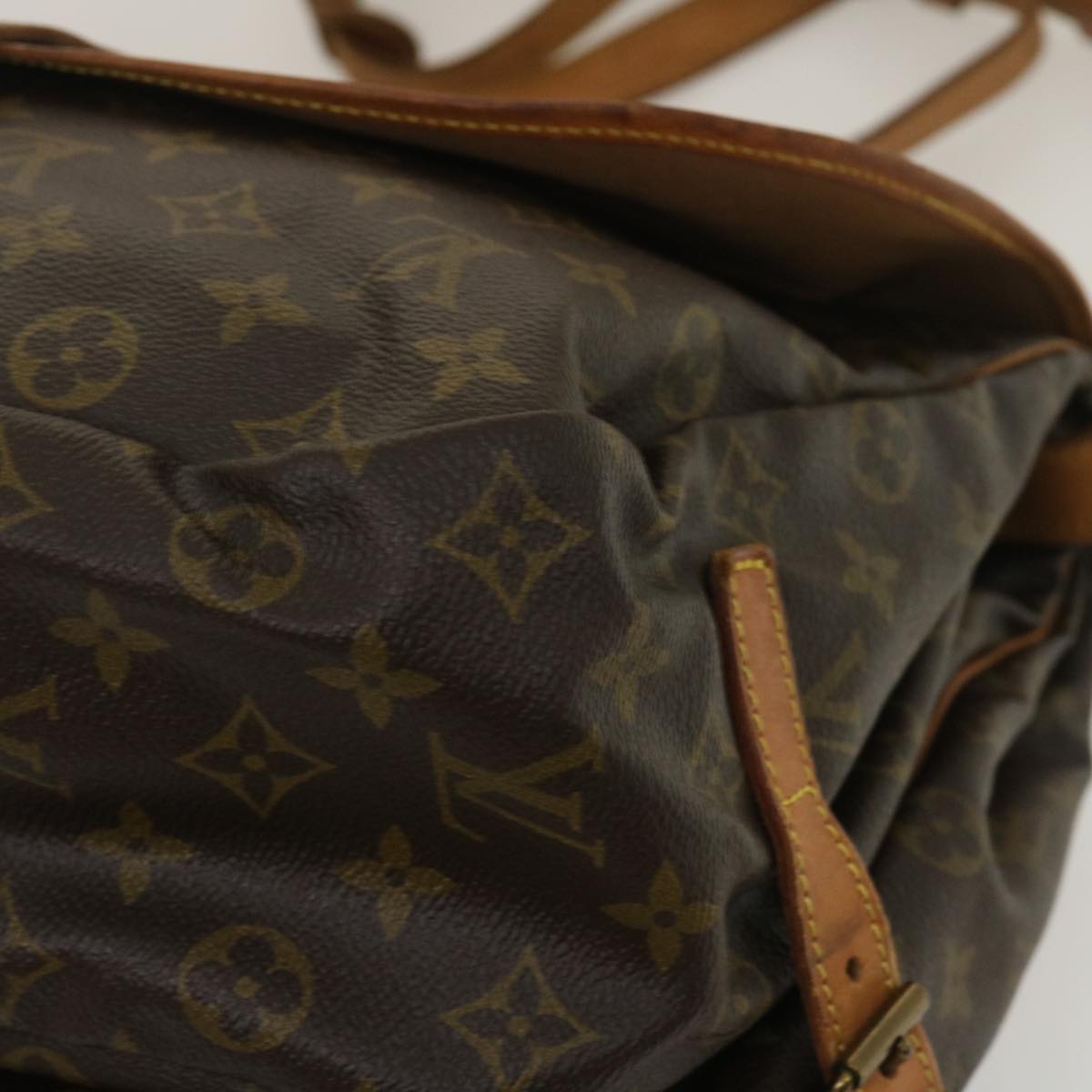 LOUIS VUITTON Monogram Saumur 35 Shoulder Bag M42254 LV th2557