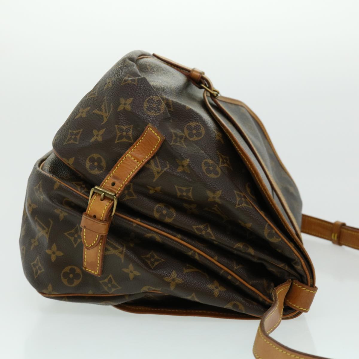 LOUIS VUITTON Monogram Saumur 35 Shoulder Bag M42254 LV th2826