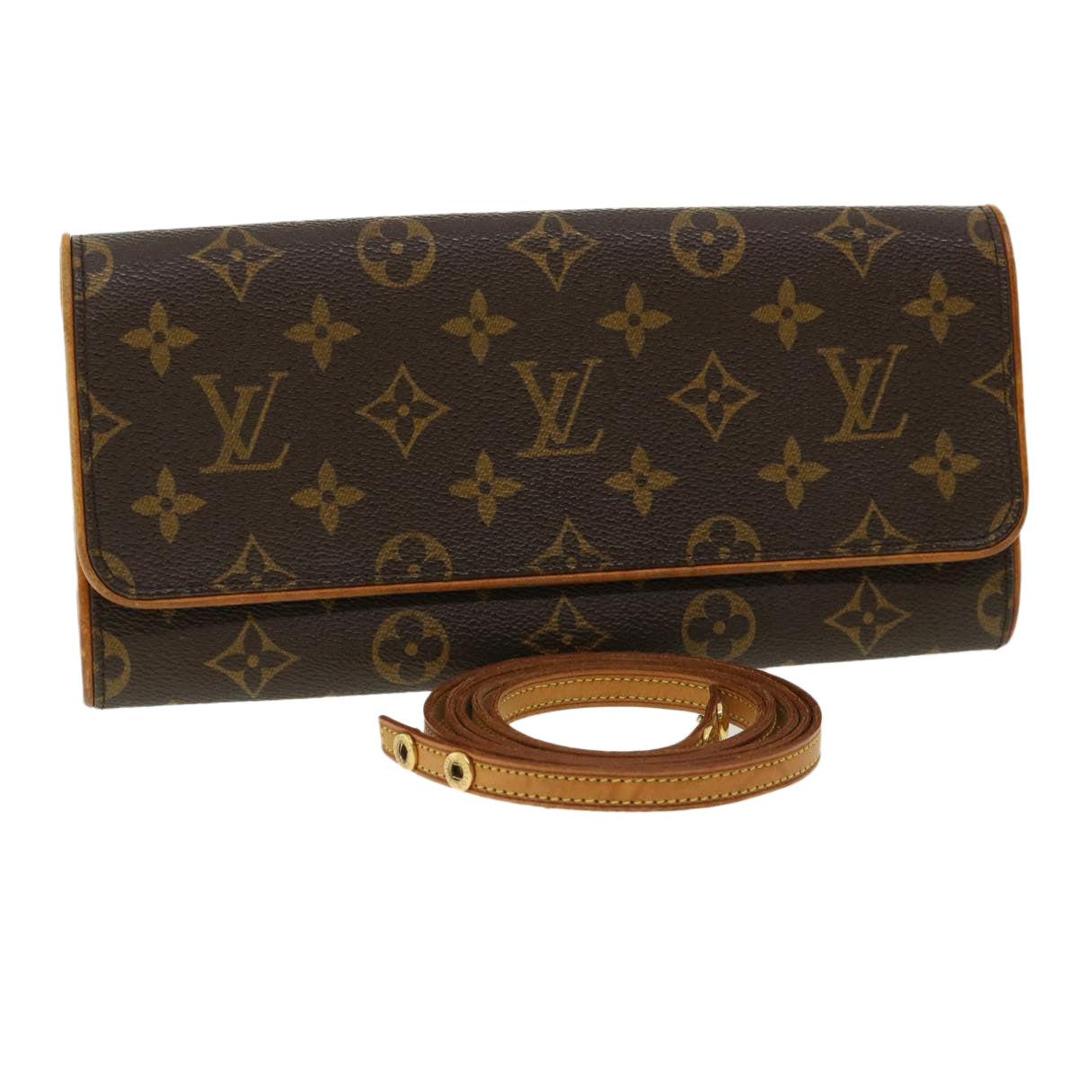 LOUIS VUITTON Monogram Pochette Twin GM Shoulder Bag M51852 LV th2990