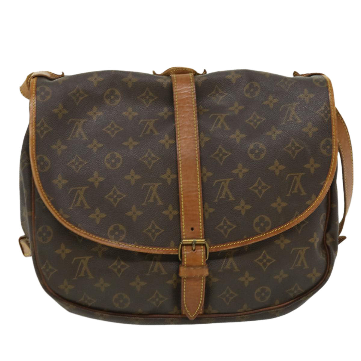 LOUIS VUITTON Monogram Saumur 35 Shoulder Bag M42254 LV th2994
