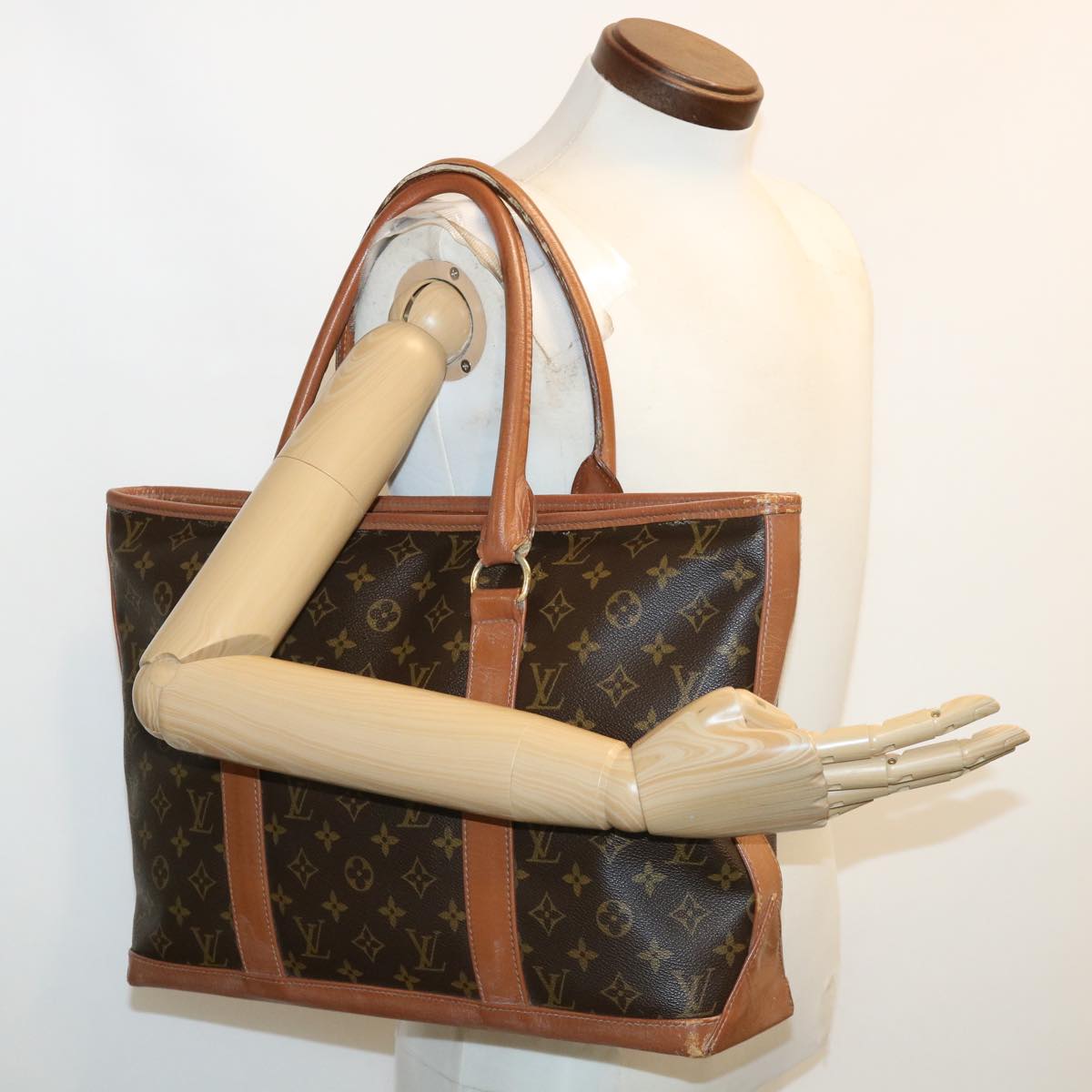 LOUIS VUITTON Monogram Sac Weekend PM Tote Bag M42425 LV th3014