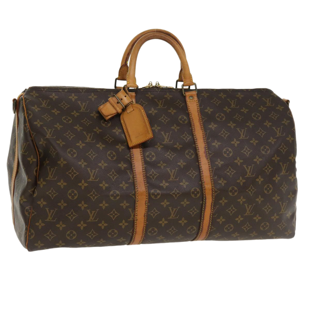 LOUIS VUITTON Monogram Keepall Bandouliere 55 Boston Bag M41414 LV th3243
