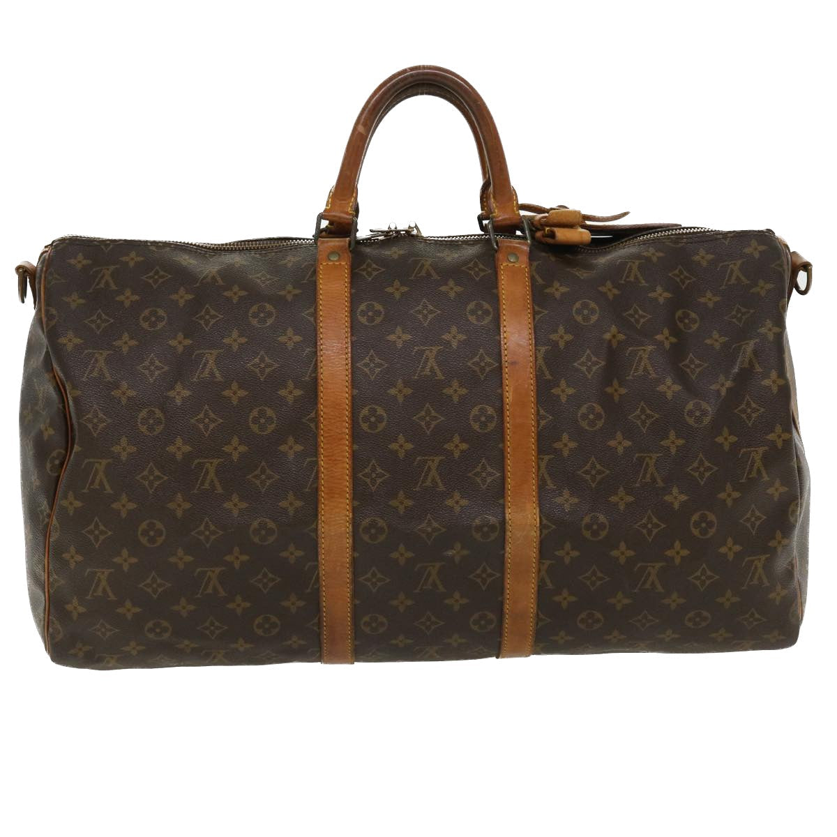 LOUIS VUITTON Monogram Keepall Bandouliere 55 Boston Bag M41414 LV th3318