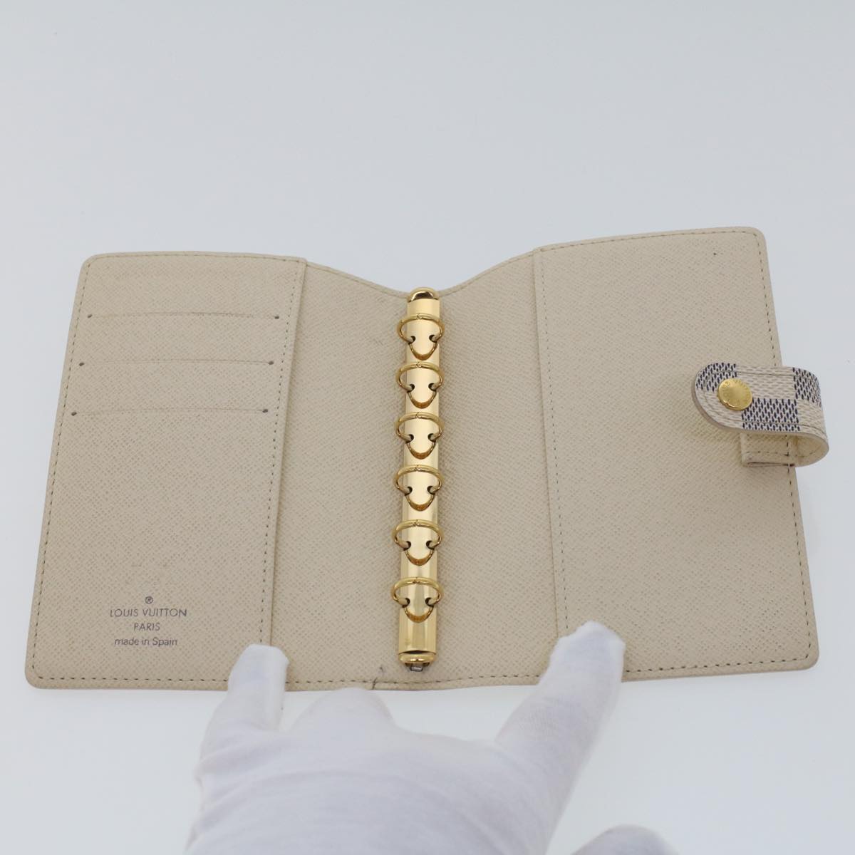 LOUIS VUITTON Damier Azur Agenda PM Day Planner Cover R20706 LV th3695