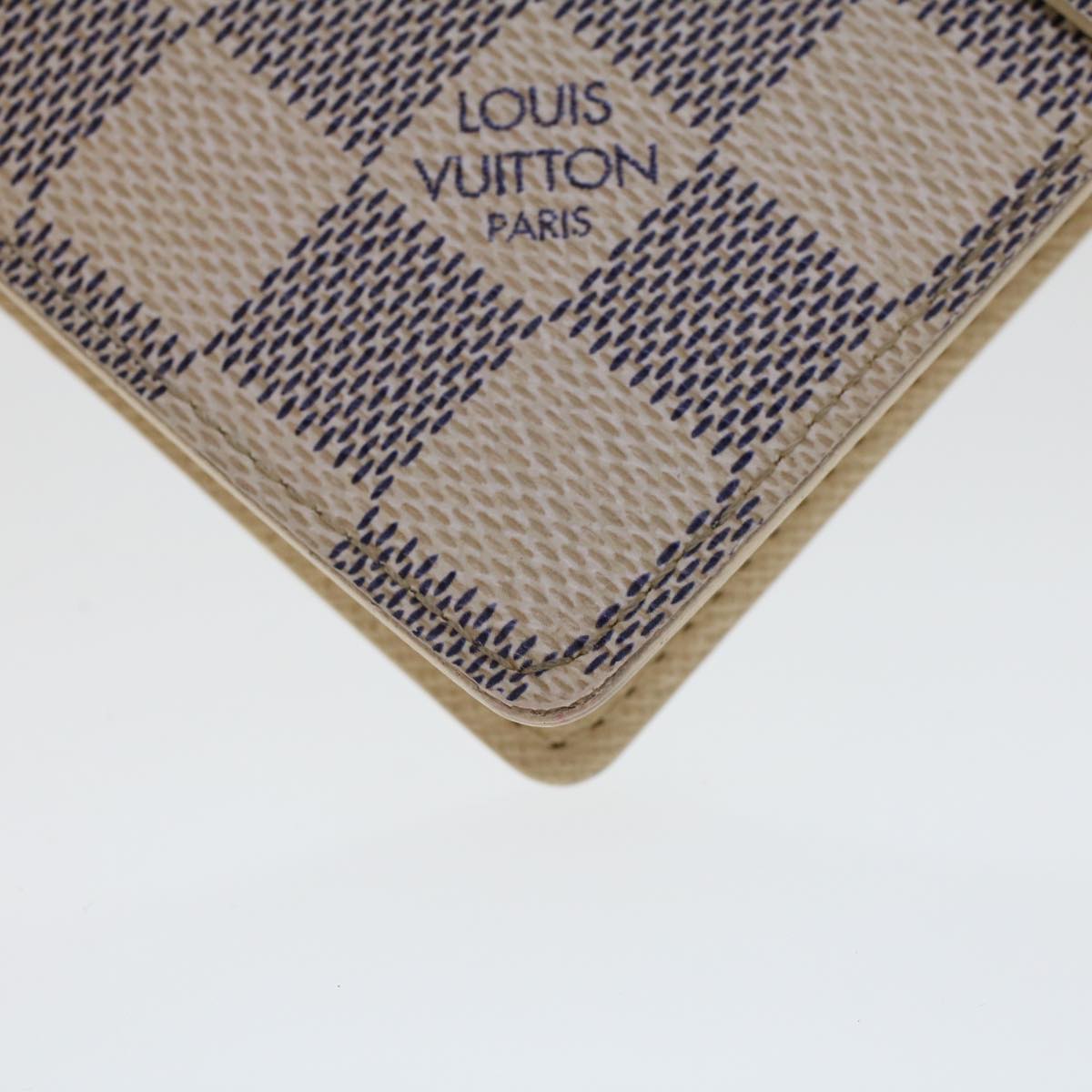 LOUIS VUITTON Damier Azur Agenda PM Day Planner Cover R20706 LV th3695