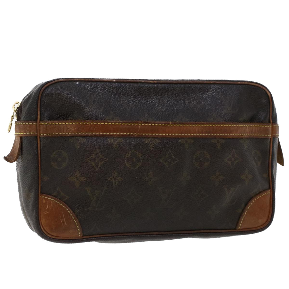 LOUIS VUITTON Monogram Compiegne 28 Clutch Bag M51845 LV th3706