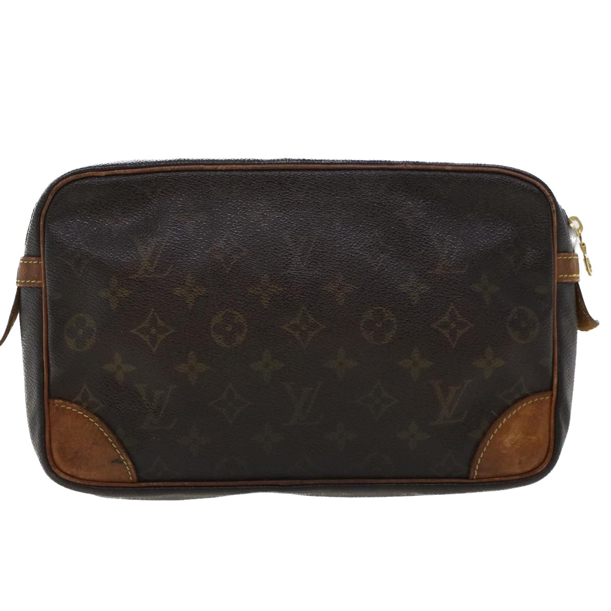 LOUIS VUITTON Monogram Compiegne 28 Clutch Bag M51845 LV th3706