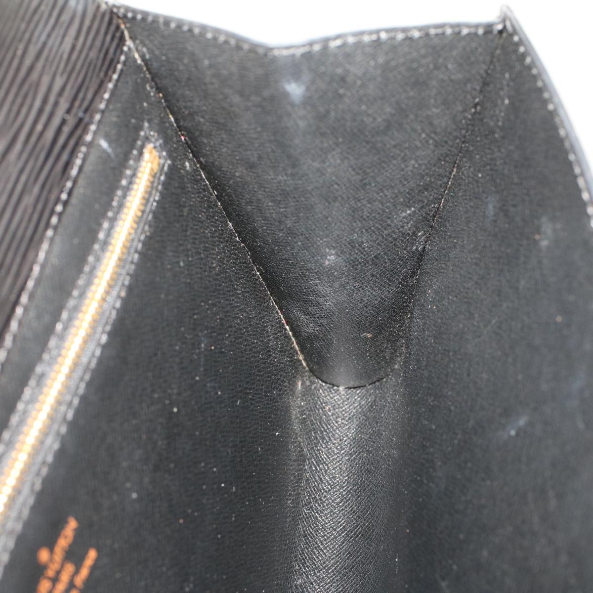 LOUIS VUITTON Epi Art Deco Clutch Bag Black M52632 LV th3725