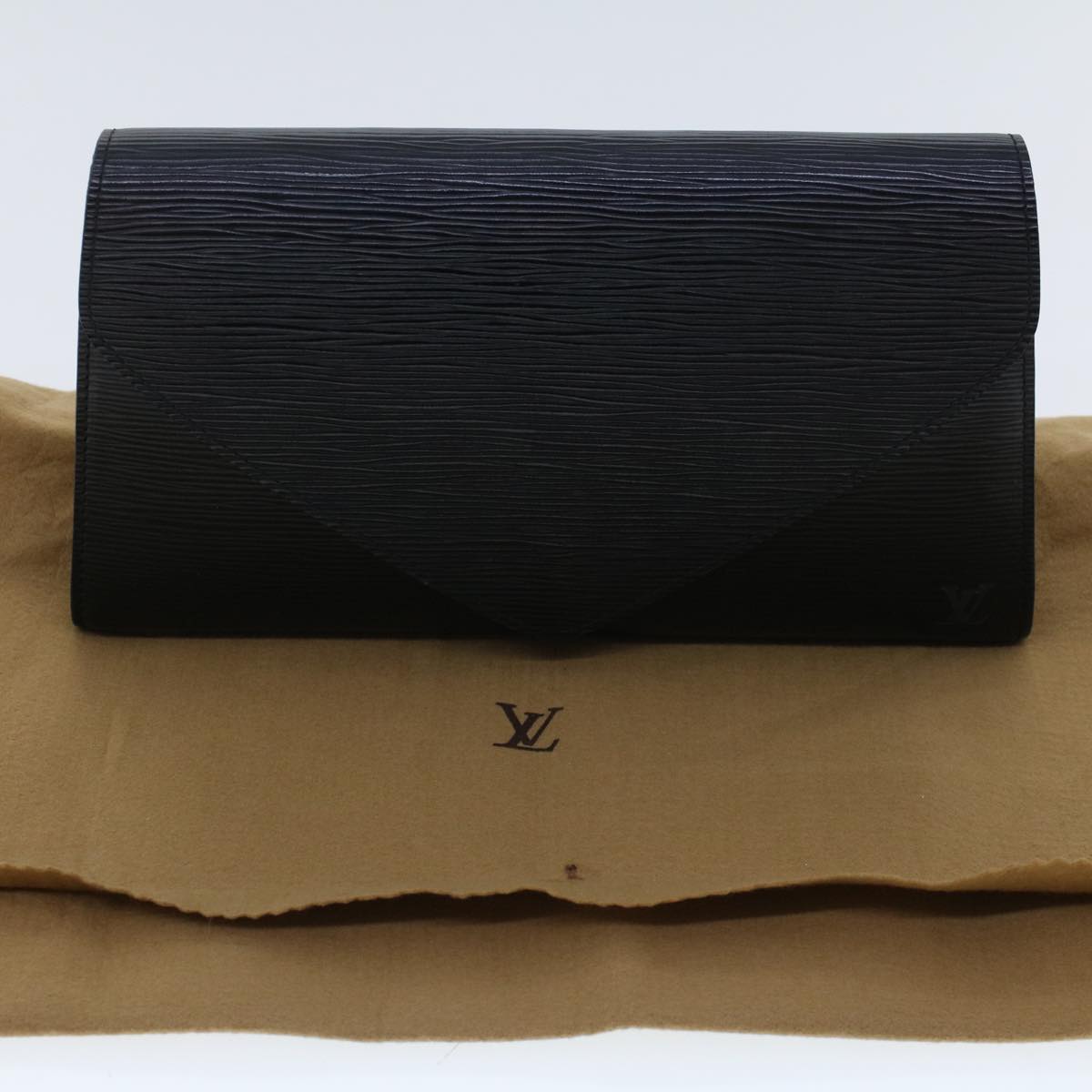 LOUIS VUITTON Epi Art Deco Clutch Bag Black M52632 LV th3725